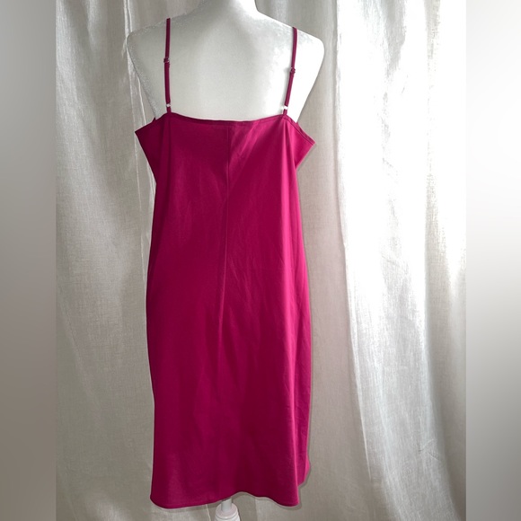 Nanette Lepore Simple Barbie Hot Pink Slip Dress 12 - Picture 3 of 6